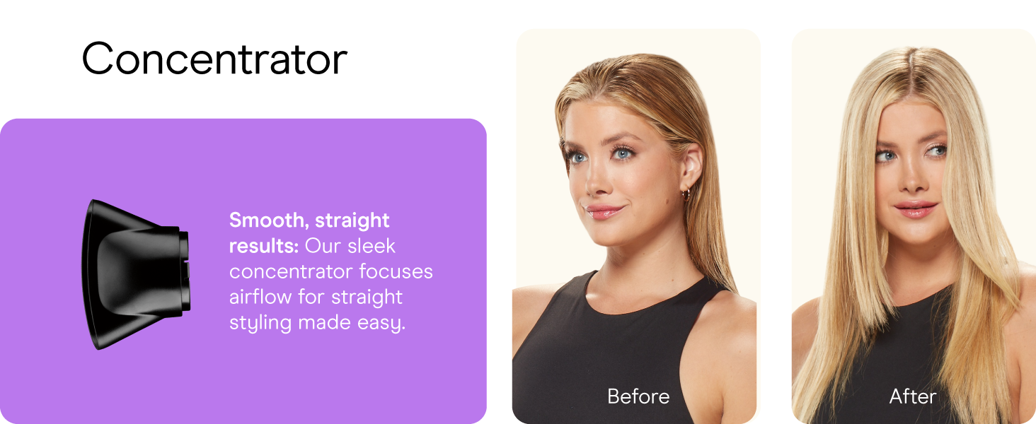 Conair pro hair dryer professional tourmaline ceramic for less frizz with diffuser and concentratorâ??