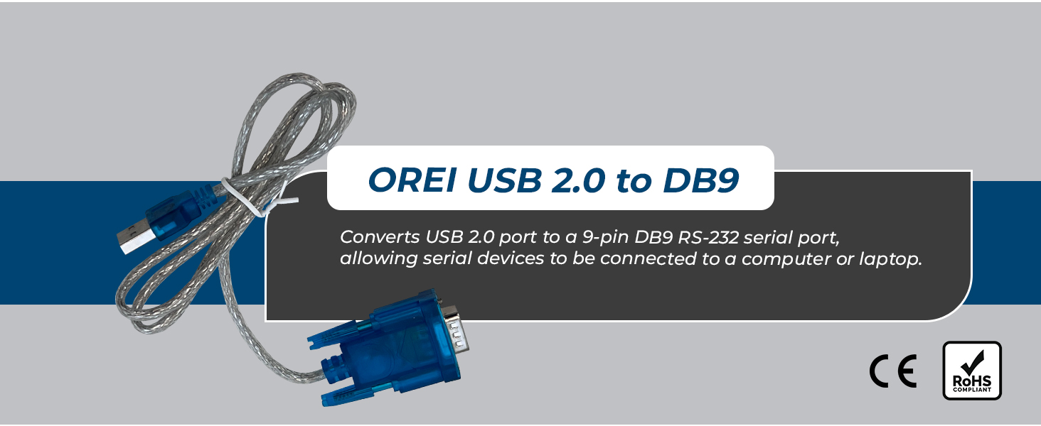 DB-9 RS 232 Serial Cable for Serial Control