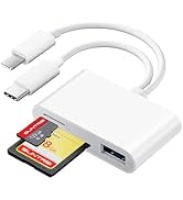 SD Card Reader for iPhone iPad Camera with USB C, Dual Card Slot USB 3.0 Memory Card Reader Suppo...