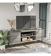 JUMMICO TV Stand for 65 Inch TV, Modern Entertainment Center with Storage Cabinet and Open Shelve...