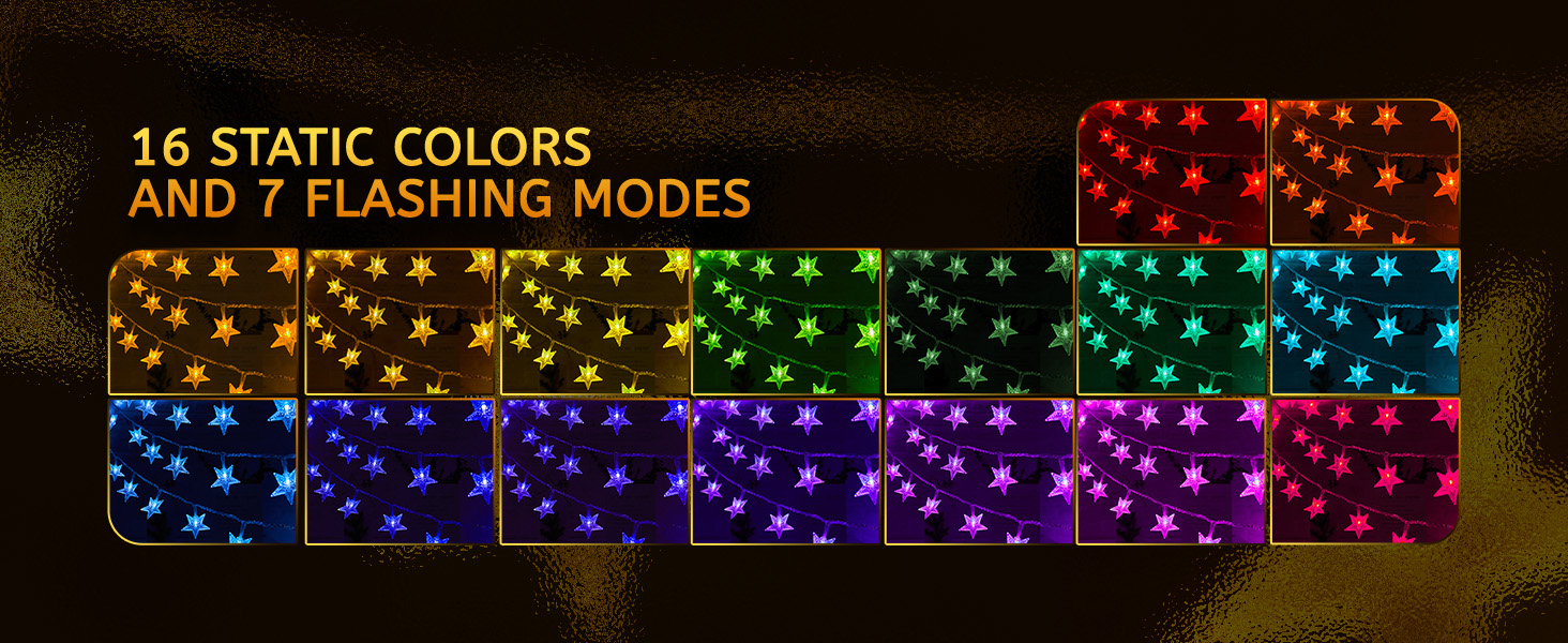 Color Changing Star Fairy Lights