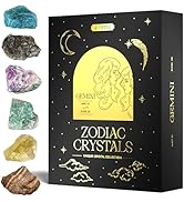 Wyspell Gemini Crystal Set - 6 Raw Gemini Crystals and Healing Stones - Gemini Zodiac Gifts for W...