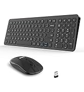 LeadsaiL Wireless Keyboard and Mouse, Wireless Mouse and Keyboard Combo, Cordless USB Computer Ke...