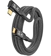 USB C Cable 10ft,Long Braided USB c to USB c Cable 3.2 ,90 Degree Plug Type C Right Angle Fast Ch...