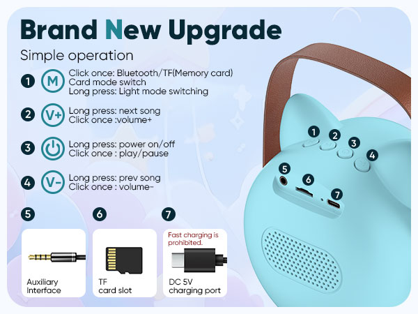Mini Karaoke Machine Toy for Kids