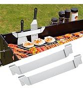 AUAUY 2 Pack Stainless Steel Griddle Spatula Stand, Grill Barbecue Tool Rack Hold Rack Griddle Ac...