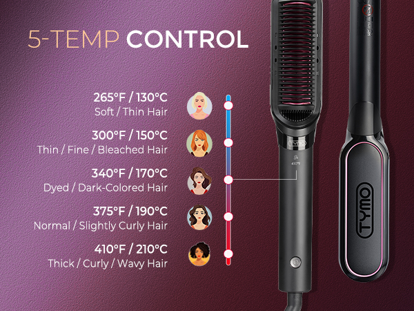 TYMO Flat Iron Hair Straightener Brush