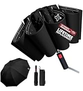 LILAC Large Travel Inverted Umbrella, 54 Inch 10 Ribs Windproof for Rain &amp; Sun, Reverse Automatic...
