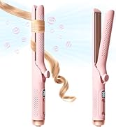 Hahahope Hair Straightener and Curler 2-in-1, 360Â° Airflow Styler Curling Iron, 1.25 Inch Curling...