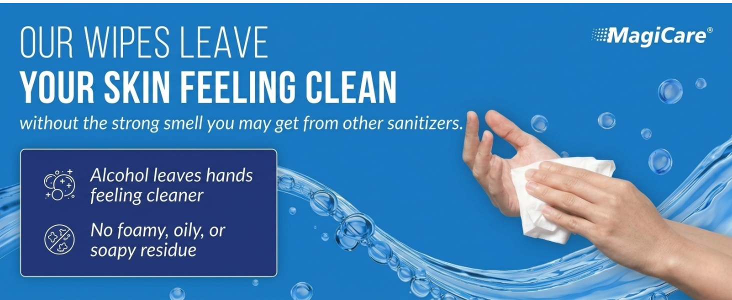 Hands showing a clean skin feeling is left with no oily or soapy residue or strong smell
