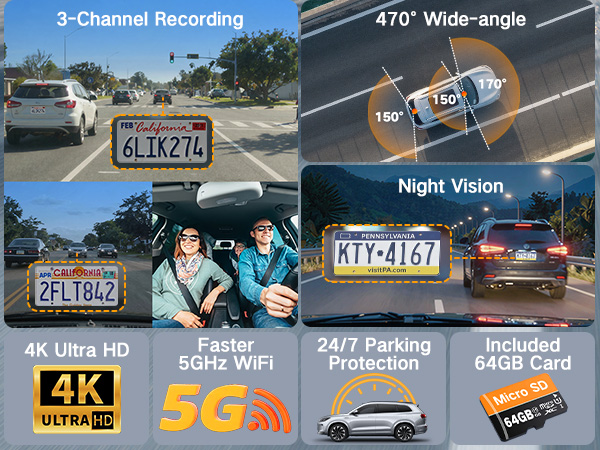 3 Channel Dash Cam