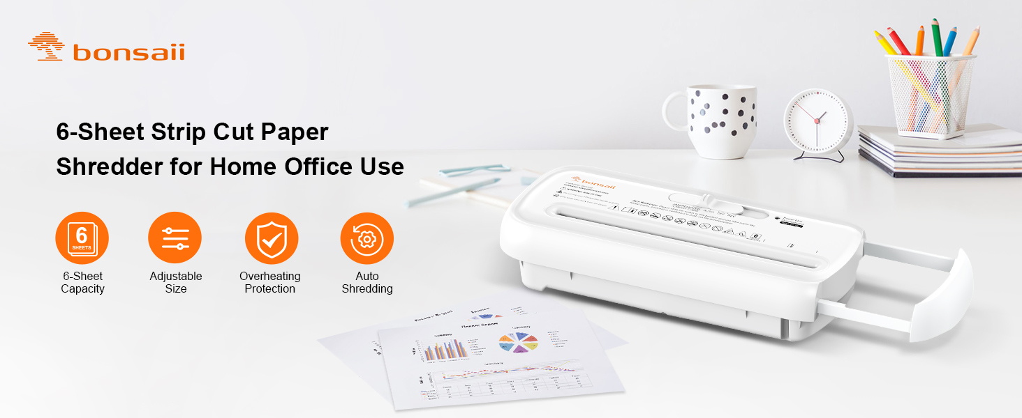 Bonsaii Paper Shredder for Home Use