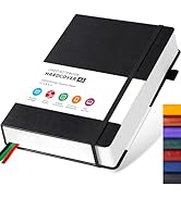 Hardcover Lined Notebook Journal for Writing, 320 Pages Leather Thick College Ruled Notebook Jour...