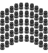 QILIPSU 50pcs 1/2" NPT Cable Gland Waterproof IP68 Nylon Cable Pass Through Cord Grip Connector S...