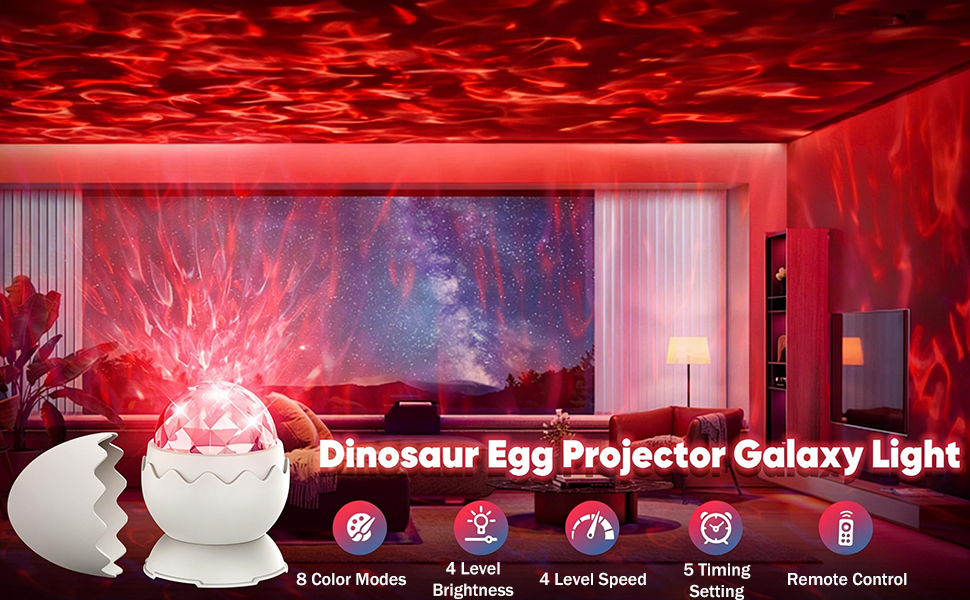 Dinosaur Egg Galaxy Projector for Bedroom