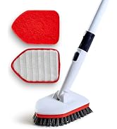 Moku Home Shower Scrubber 3 in 1 Extendable Long Handle 58" Cleaning Brush - Non Scratch Shower B...
