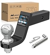 Nilight Trailer Hitch Ball Mount with 2-Inch Trailer Ball &amp; 5/8