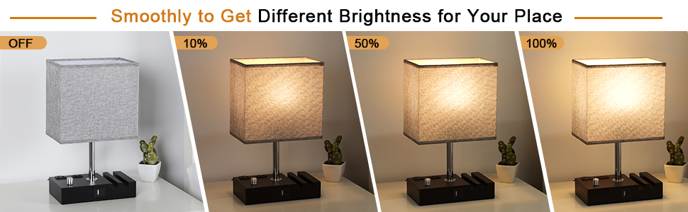 Fully Dimming for USB Nightstand Lamp