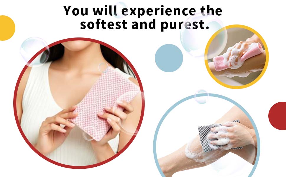 exfoliating shower towel
