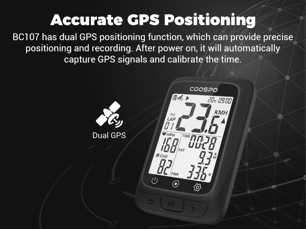 CooSpo GPS Bike Computer BC107