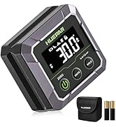 Huepar Digital Angle Finder Digital Angle Gauge, Precision Inclinometer ±0.1° Accuracy with Calib...