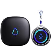 Caregiver Pager, Wireless Call Button for Seniors/Elderly at Home, 1 SOS Button + 1 Receiver Medi...