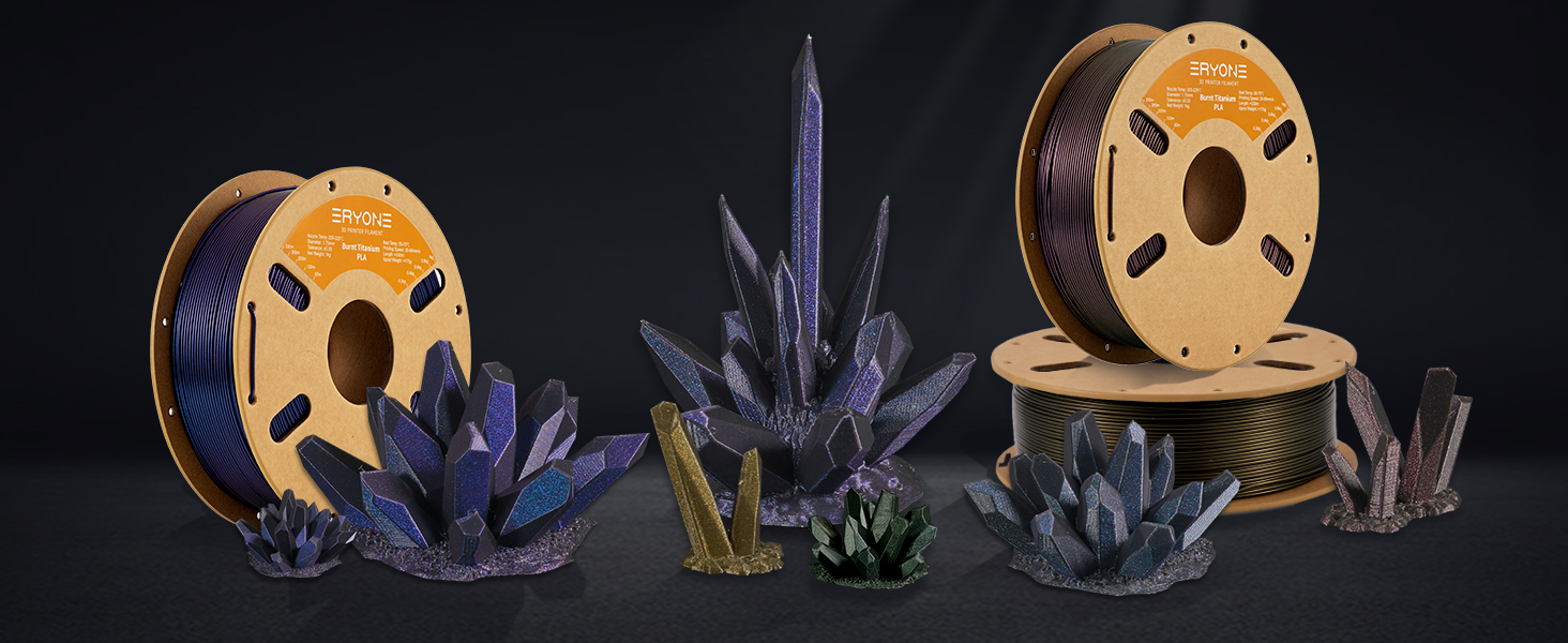 Color Changeable PLA Filament Burning Titanium Filament