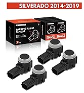 A-Premium 4-PC Reverse Backup Parking Assist Sensor Compatible with Chevrolet, GMC, Buick &amp; Cadil...