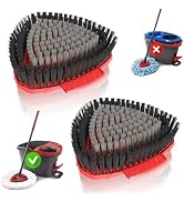 SuperAbound 2 Pack Upgraded Spin Mop Replacement Scrub Brush Heads Compatible with Ocedar EasyWri...