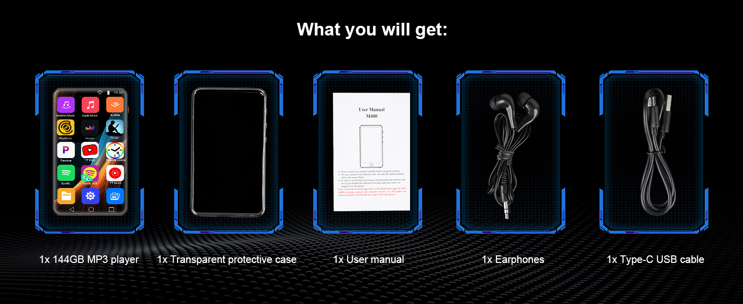 Senpeng 144GB MP3 Player with Bluetooth and WiFi