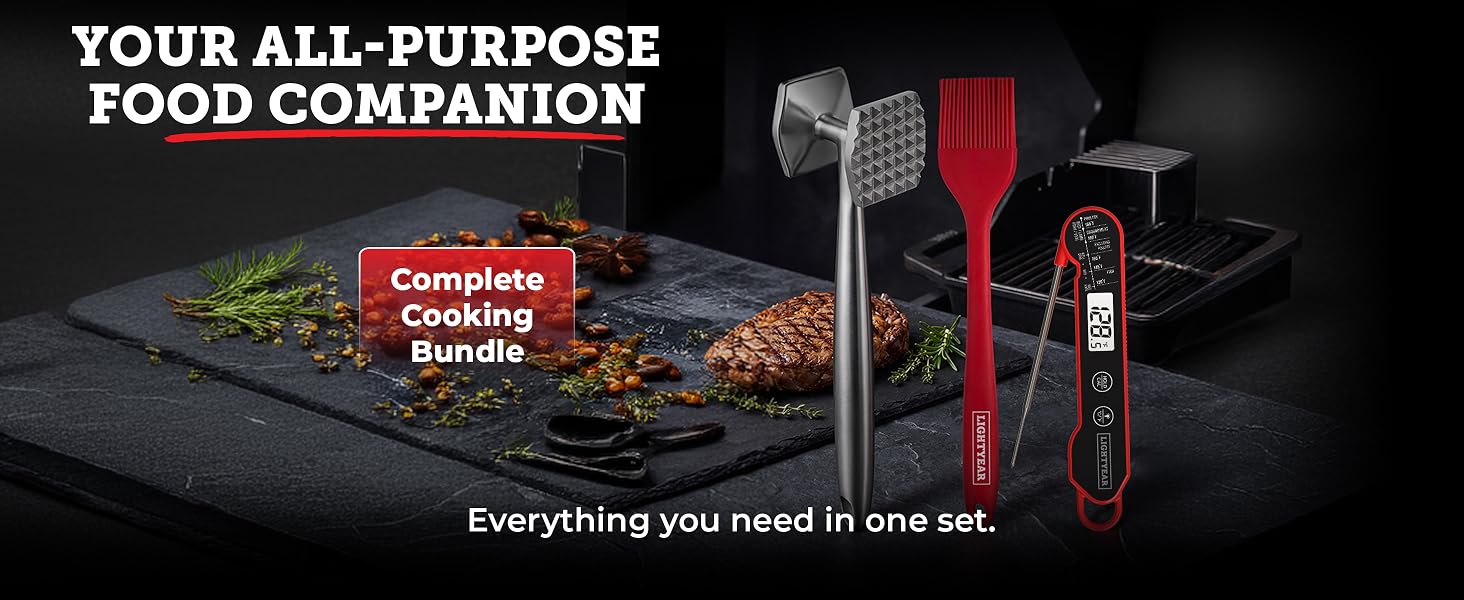 Grillmaster 3-piece BBQ gift set presented as an ideal gift for grilling and BBQ enthusiasts