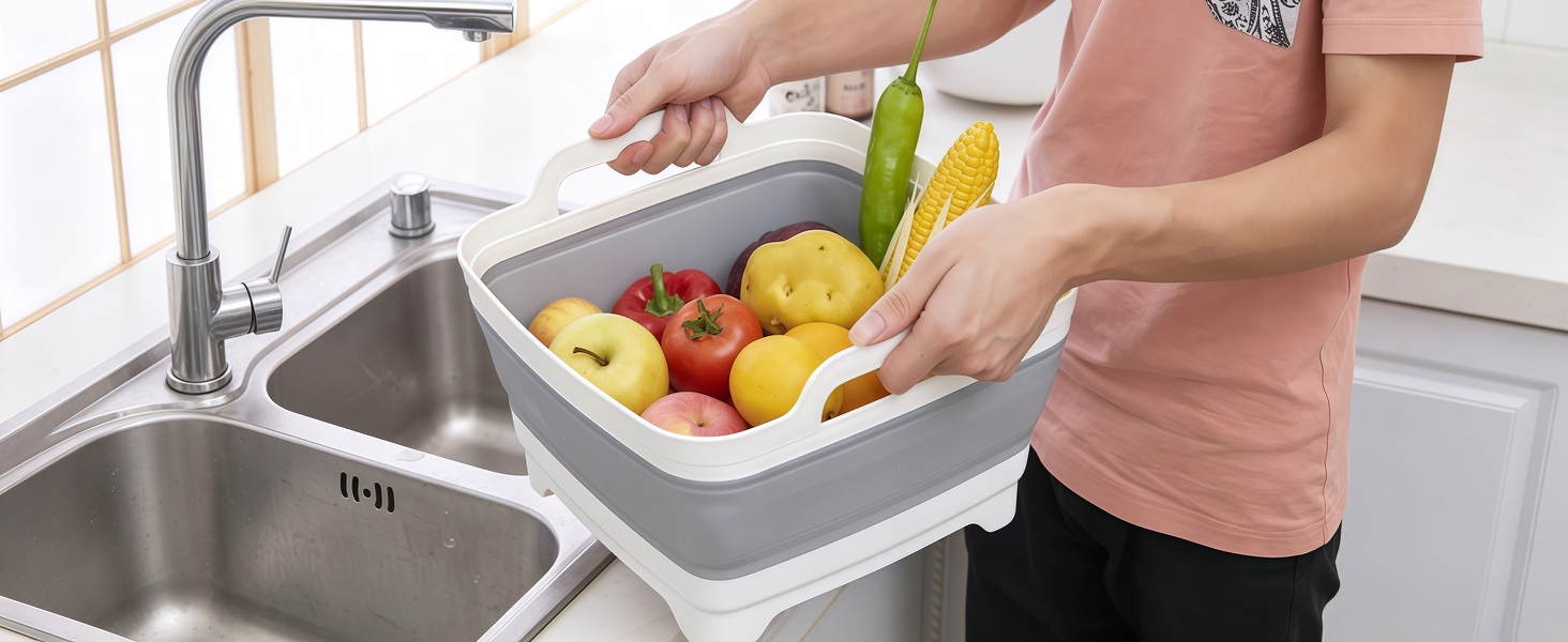 Kitchen Camping Dish Tub for Vegetable Washing and Beverage Tubs