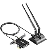 GLOTRENDS WiFi 5 Card with 2-Meter Extension Antenna for Desktop PC, Intel 7265 Chip, 802.11ac, B...