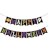 OHOME Halloween Decorations - Happy Halloween Banner | HALLOWEEN Party Decorations for Indoor Out...
