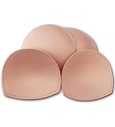 WMugthome 3 Pair Sewn Bra Pads Inserts for Women's Sports Yoga Bra to Hide Nipples or Bra Inserts...