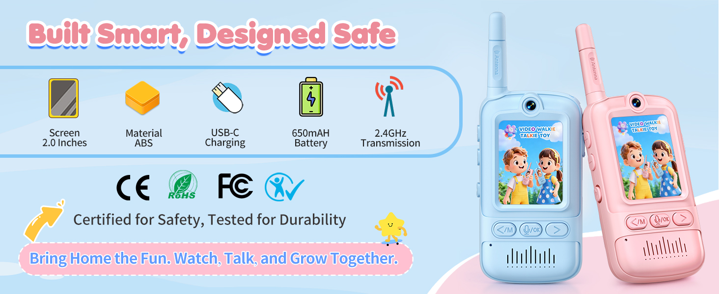 kids video walkie talkies with screen