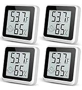 Indoor Humidity Meter Hygrometer 4Pack, Room Thermometer for Accurate Room Temperature Monitor, D...