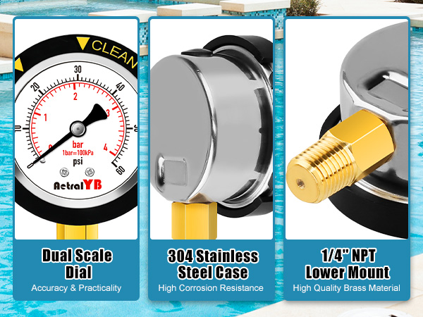 60psi pressure gauge