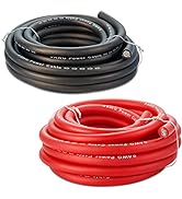 TOPSTRONGGEAR 0 Gauge 25ft Black and 25ft Red Power/Ground Wire True 0 AWG Power Wire-True Spec a...