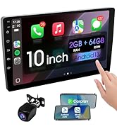 Haudio 10.1 Inch Double din car Screen,with wireles CarPlay and Android Auto,HD Touch Screen Car ...