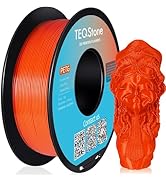 TEQStone PETG Filament 1.75mm Orange 1KG Spool, Consistent Diameter +/-0.02mm 3D Printer Filament...