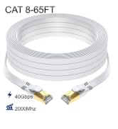 Cat 8 Ethernet Cable 65 FT, Outdoor&amp;Indoor High Speed Heavy Duty Network LAN Internet Cable,SFTP ...