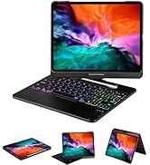 LENRICH Keyboard Case for iPad Pro 12.9 inch 6th Generation 2022 5th 2021/4th 2020/3rd 2018 Gen,3...