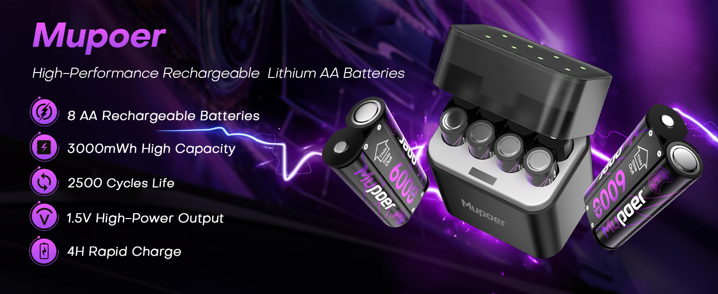 rechargeable aa batteries