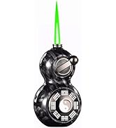Gourd Torch Lighter - Windproof Butane Lighters, Green Jet Flame, Gift Box Packaging, Refillable,...