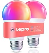 Lepro B1 AI Smart Light Bulbs - WiFi &amp; Bluetooth RGBWW Color Changing LED Bulb Works with Alexa &amp;...