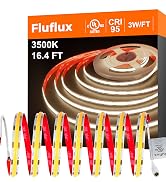 3500K COB LED tape light 16.4ft, 5m spool, 5W/FT, 389 lumens/ft, CRI 95, 24Volt, UL Listed, Cuttable
