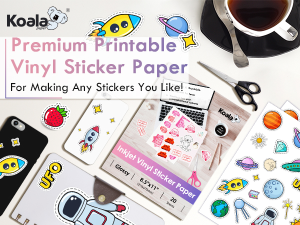 Koala vinyl sticker paper