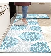 Anti Fatigue Kitchen Rug Sets 2 Piece Non Slip Kitchen Mats for Floor Cushioned Kitchen Rugs...