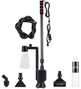 AQQA Aquarium Gravel Cleaner Siphon Kit,6 in 1 Electric Automatic Removable Vacuum Water Changer,...
